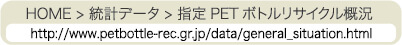 HOME > 統計データ > 指定PETボトルリサイクル概況