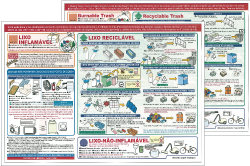 ポルトガル語、英語で製作されたごみ収集カレンダー