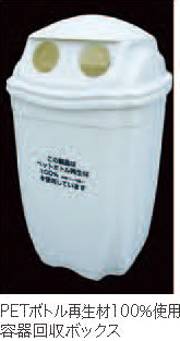 PETボトル再生材100％使用容器回収ボックス