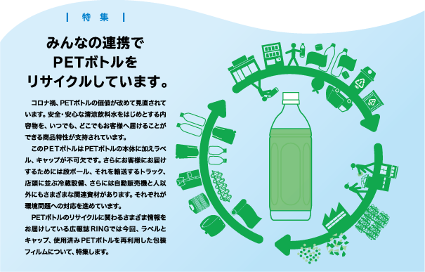 みんなの連携でPETボトルをリサイクルしています。